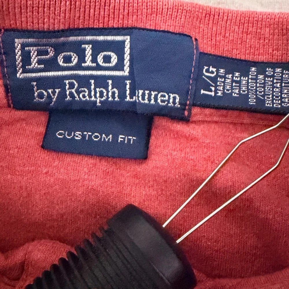 Polo Ralph Lauren Polo Shirt Men L Navy Pink Custom Fit Bundle 2pk Classic Pony
